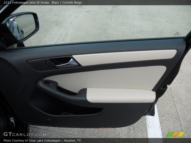 Black / Cornsilk Beige 2011 Volkswagen Jetta SE Sedan