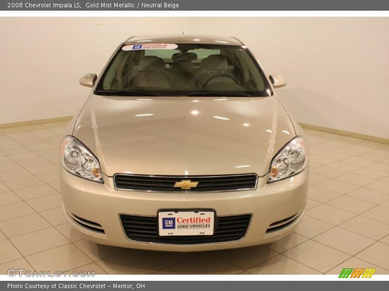 Gold Mist Metallic / Neutral Beige 2008 Chevrolet Impala LS