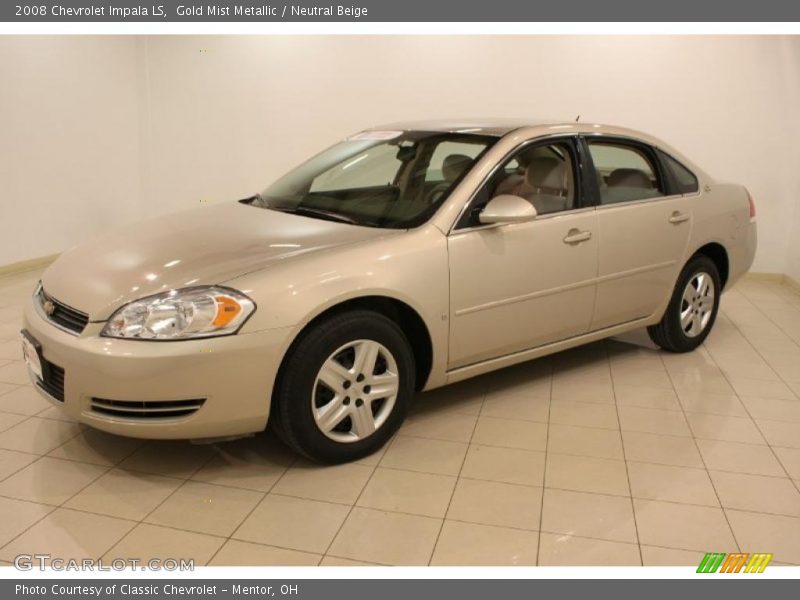 Gold Mist Metallic / Neutral Beige 2008 Chevrolet Impala LS