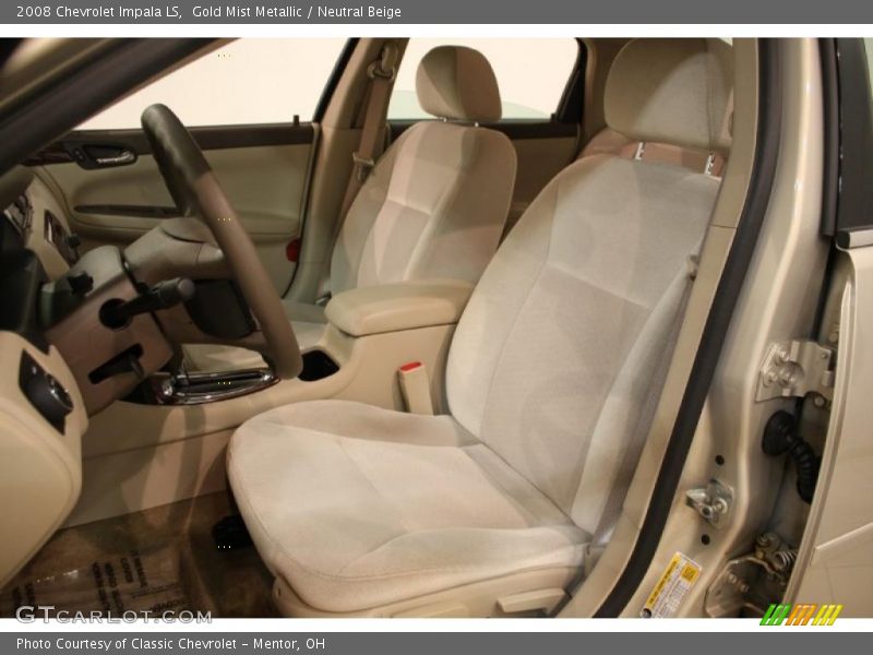 Gold Mist Metallic / Neutral Beige 2008 Chevrolet Impala LS