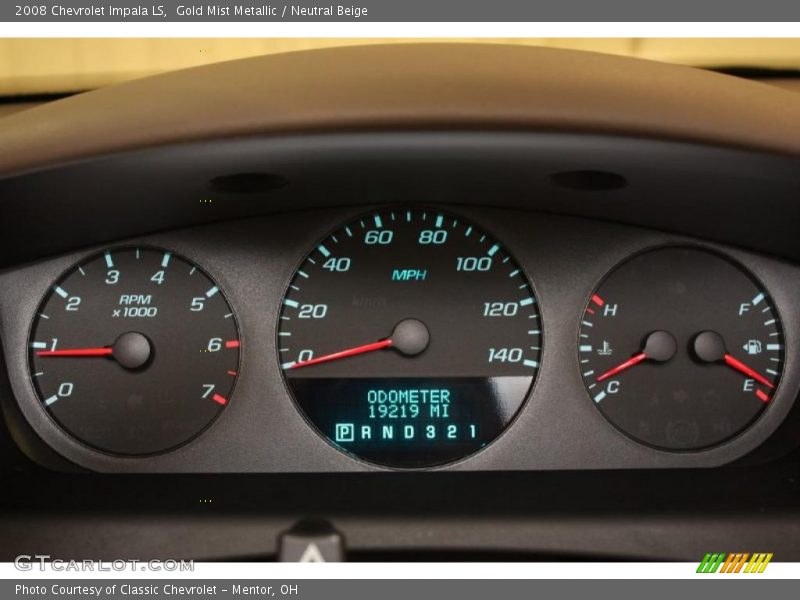 Gold Mist Metallic / Neutral Beige 2008 Chevrolet Impala LS