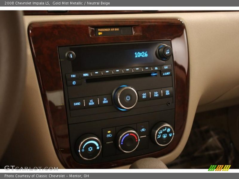 Gold Mist Metallic / Neutral Beige 2008 Chevrolet Impala LS