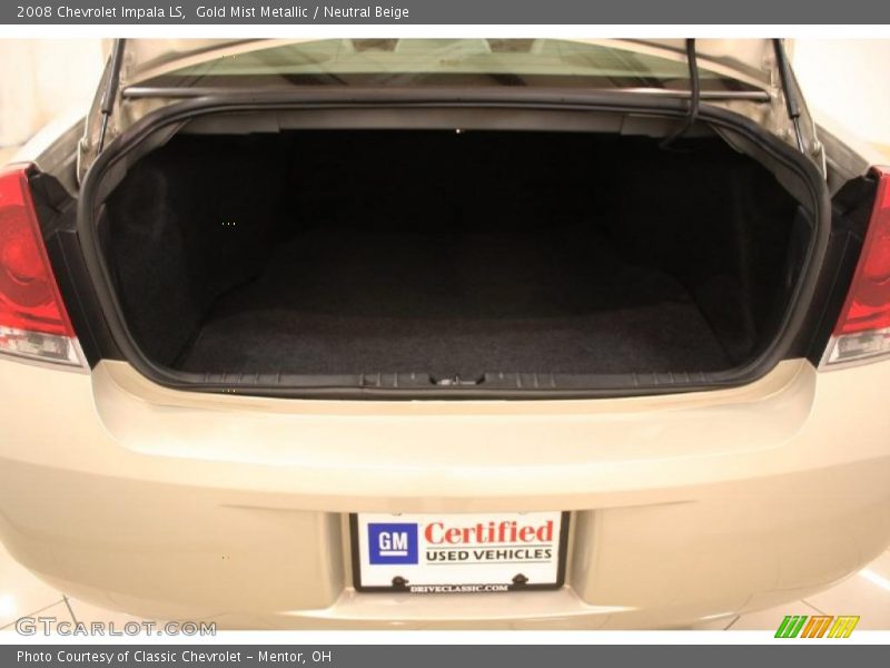 Gold Mist Metallic / Neutral Beige 2008 Chevrolet Impala LS