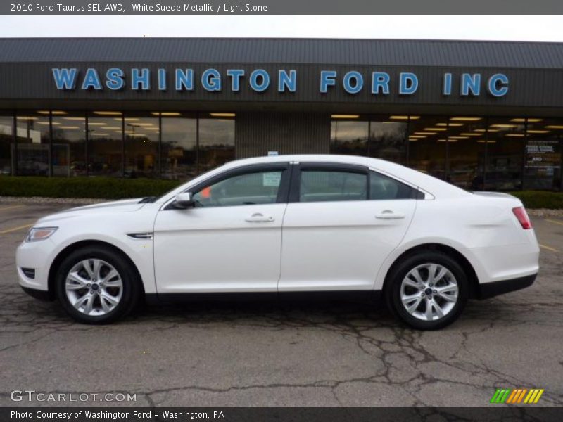White Suede Metallic / Light Stone 2010 Ford Taurus SEL AWD