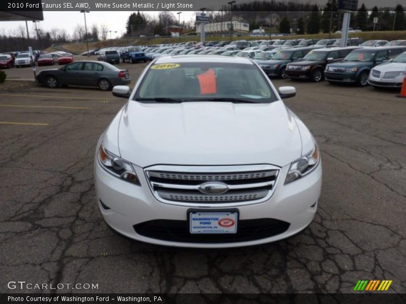 White Suede Metallic / Light Stone 2010 Ford Taurus SEL AWD