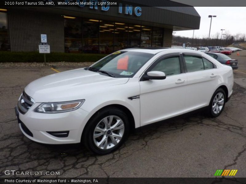 White Suede Metallic / Light Stone 2010 Ford Taurus SEL AWD