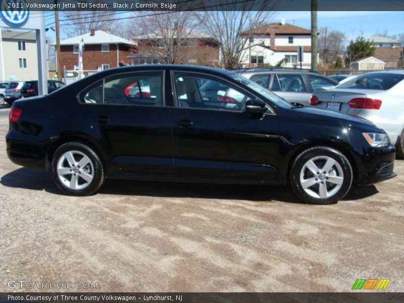 Black / Cornsilk Beige 2011 Volkswagen Jetta TDI Sedan