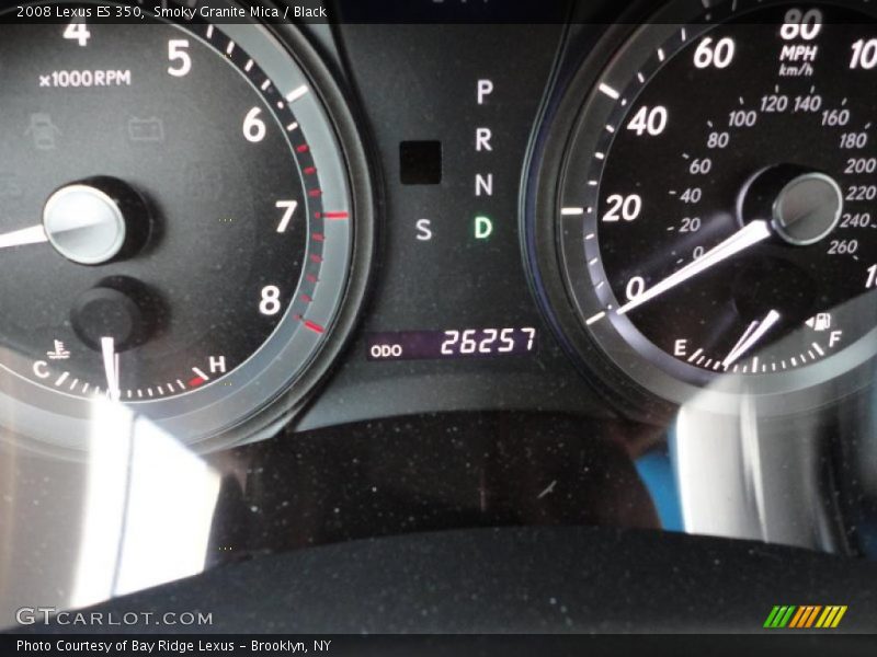 Smoky Granite Mica / Black 2008 Lexus ES 350