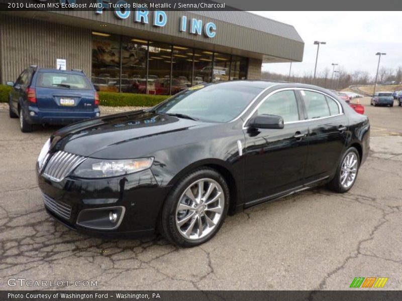 Tuxedo Black Metallic / Sienna/Charcoal 2010 Lincoln MKS EcoBoost AWD
