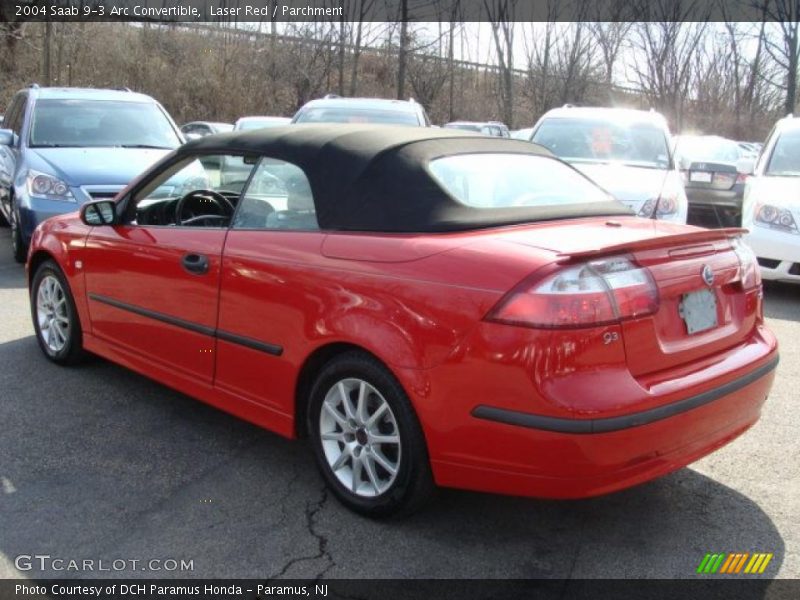 Laser Red / Parchment 2004 Saab 9-3 Arc Convertible