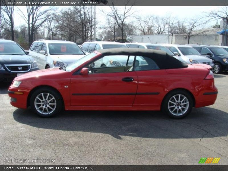 Laser Red / Parchment 2004 Saab 9-3 Arc Convertible