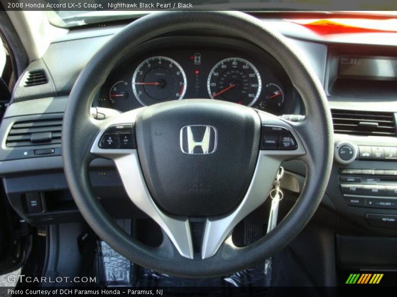 Nighthawk Black Pearl / Black 2008 Honda Accord LX-S Coupe