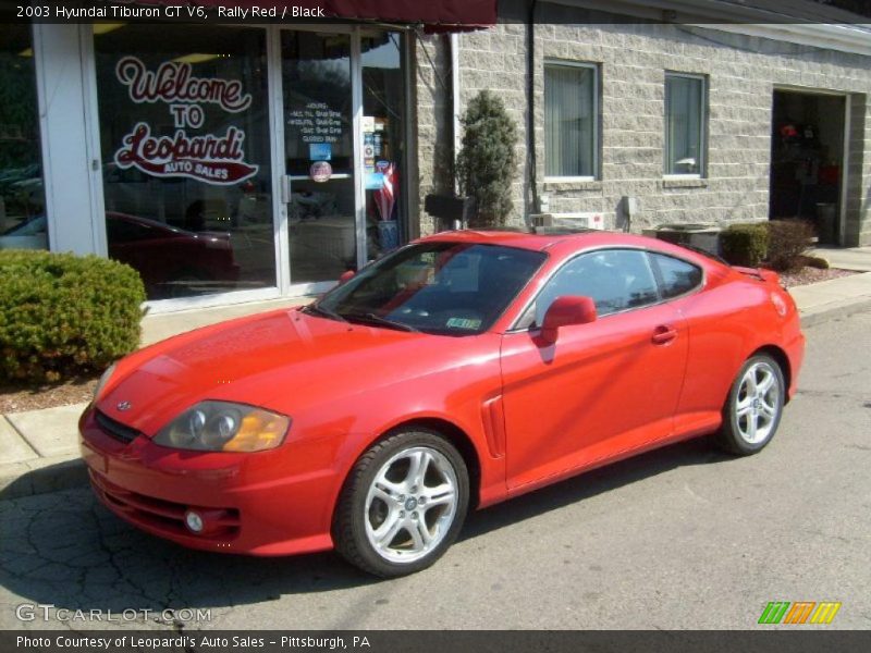 Rally Red / Black 2003 Hyundai Tiburon GT V6