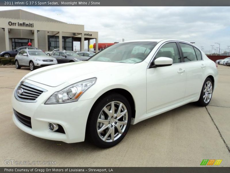 Moonlight White / Stone 2011 Infiniti G 37 S Sport Sedan