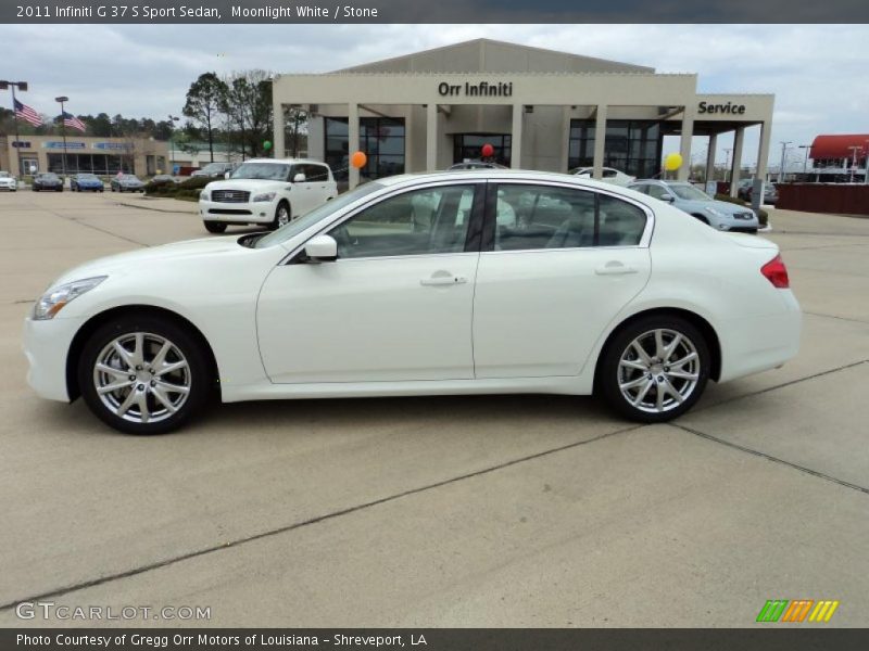 Moonlight White / Stone 2011 Infiniti G 37 S Sport Sedan