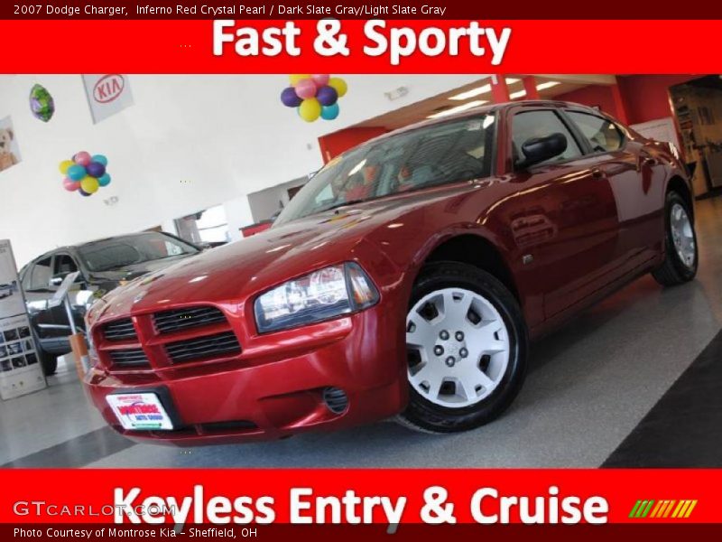 Inferno Red Crystal Pearl / Dark Slate Gray/Light Slate Gray 2007 Dodge Charger
