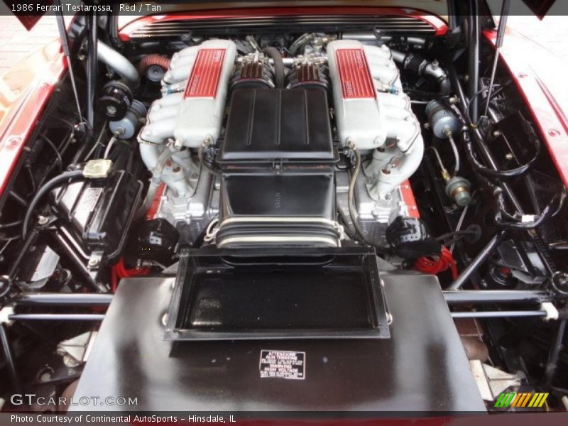  1986 Testarossa  Engine - 4.9 Liter DOHC 48-Valve Flat 12 Cylinder