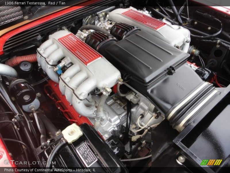  1986 Testarossa  Engine - 4.9 Liter DOHC 48-Valve Flat 12 Cylinder