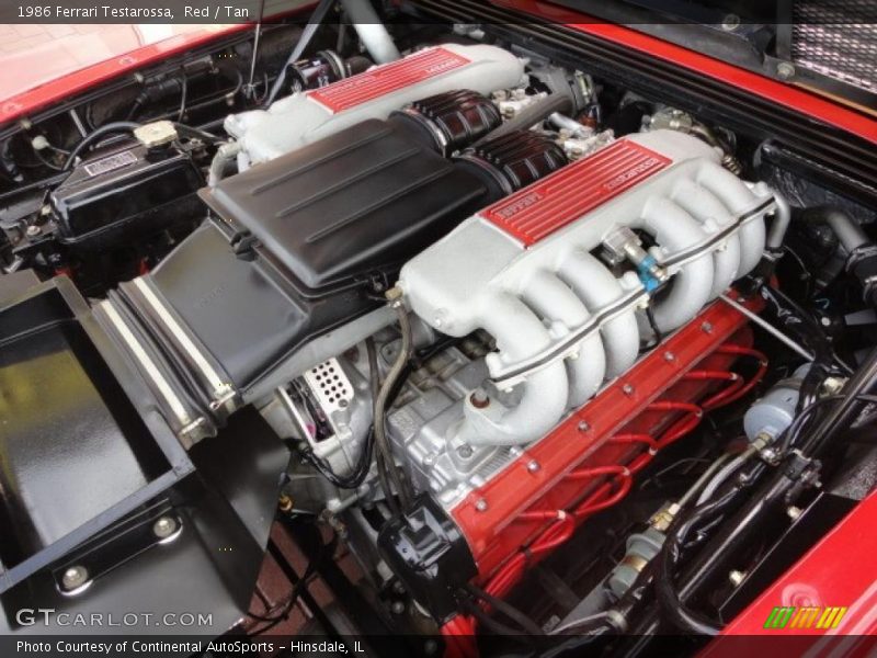  1986 Testarossa  Engine - 4.9 Liter DOHC 48-Valve Flat 12 Cylinder
