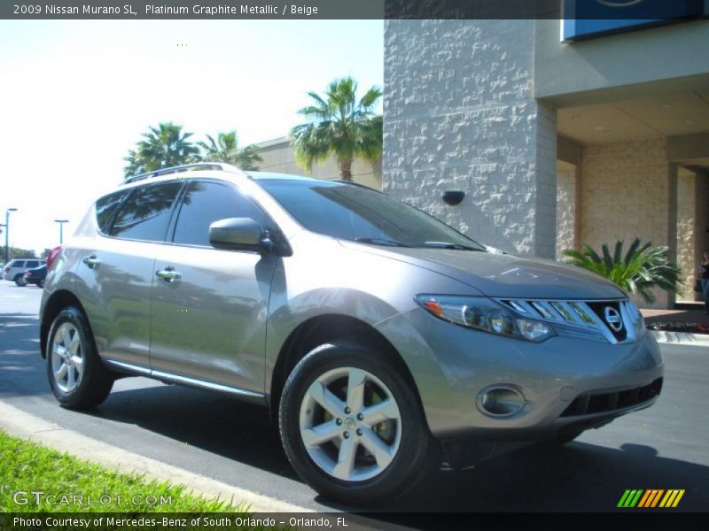 Platinum Graphite Metallic / Beige 2009 Nissan Murano SL