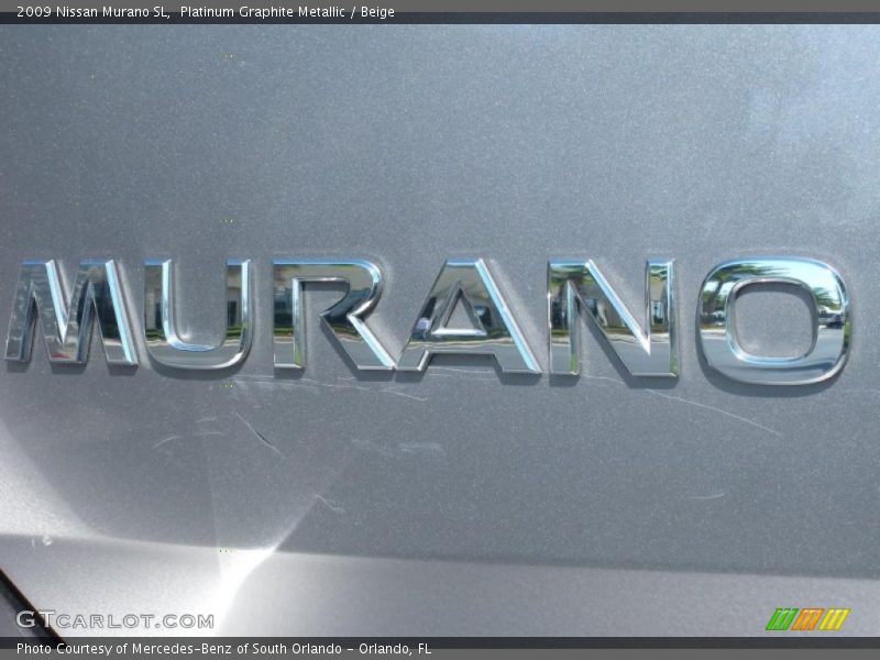 Platinum Graphite Metallic / Beige 2009 Nissan Murano SL