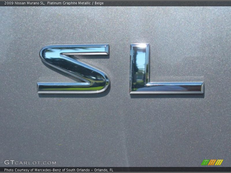 Platinum Graphite Metallic / Beige 2009 Nissan Murano SL
