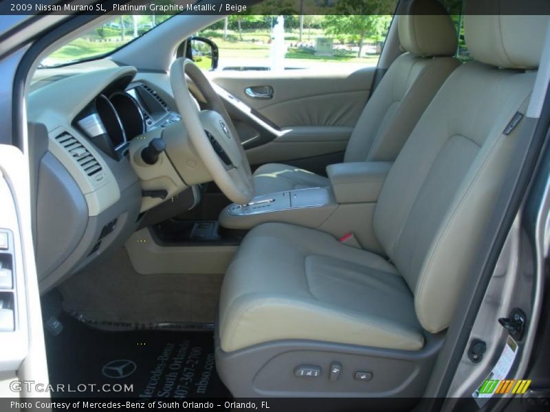 Platinum Graphite Metallic / Beige 2009 Nissan Murano SL