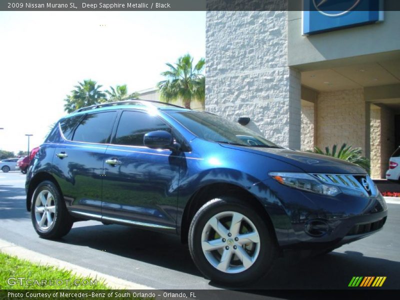 Deep Sapphire Metallic / Black 2009 Nissan Murano SL