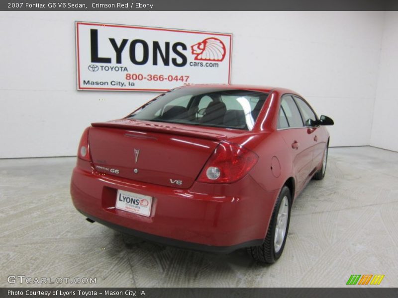 Crimson Red / Ebony 2007 Pontiac G6 V6 Sedan