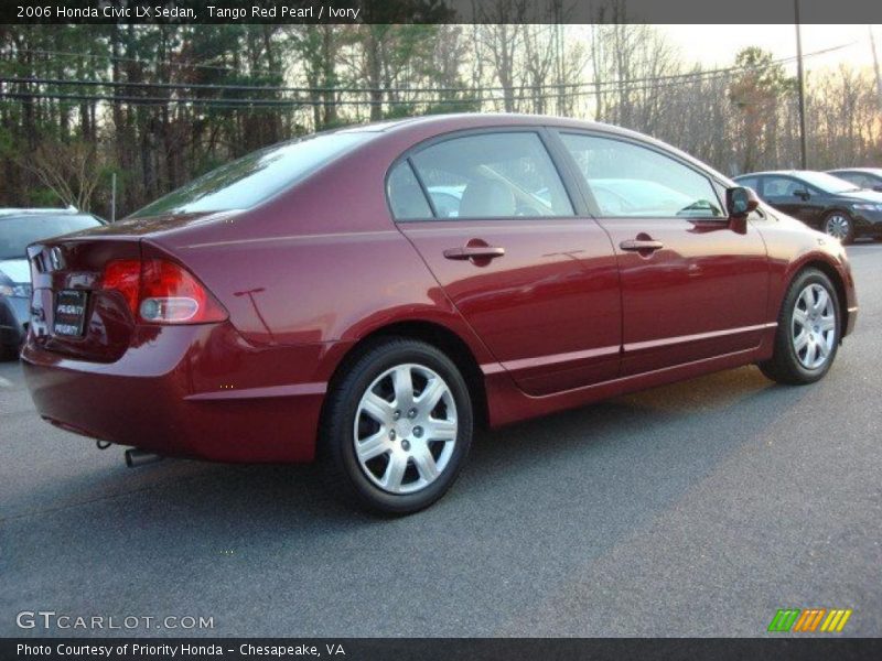 Tango Red Pearl / Ivory 2006 Honda Civic LX Sedan