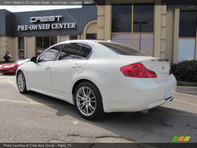 Ivory Pearl / Graphite Black 2007 Infiniti G 35 S Sport Sedan