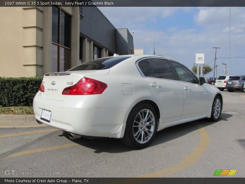 Ivory Pearl / Graphite Black 2007 Infiniti G 35 S Sport Sedan