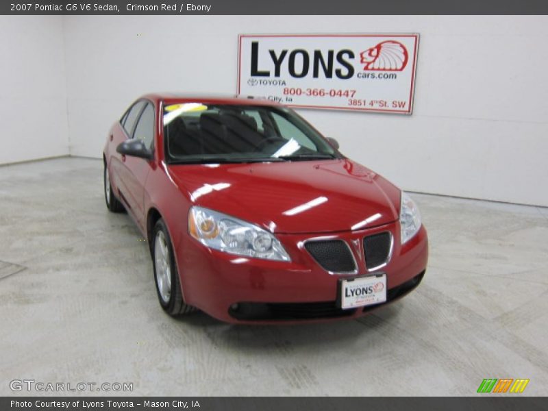 Crimson Red / Ebony 2007 Pontiac G6 V6 Sedan