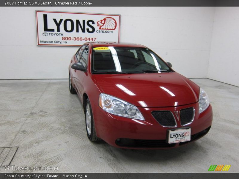 Crimson Red / Ebony 2007 Pontiac G6 V6 Sedan