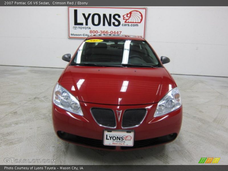 Crimson Red / Ebony 2007 Pontiac G6 V6 Sedan