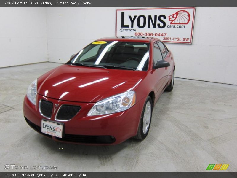 Crimson Red / Ebony 2007 Pontiac G6 V6 Sedan