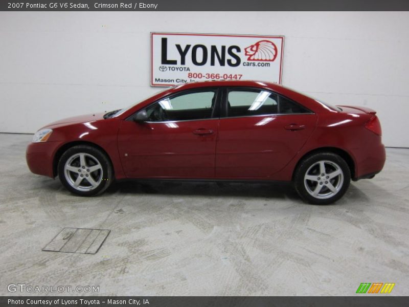 Crimson Red / Ebony 2007 Pontiac G6 V6 Sedan