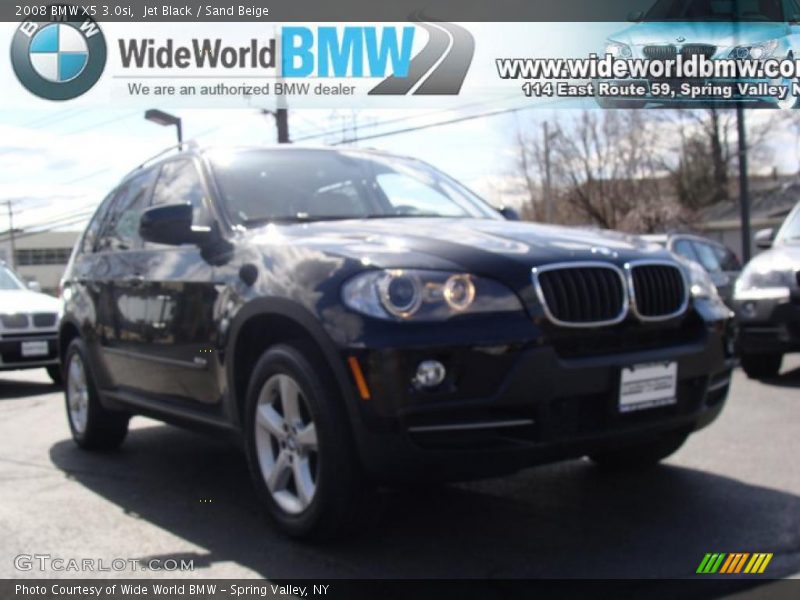 Jet Black / Sand Beige 2008 BMW X5 3.0si