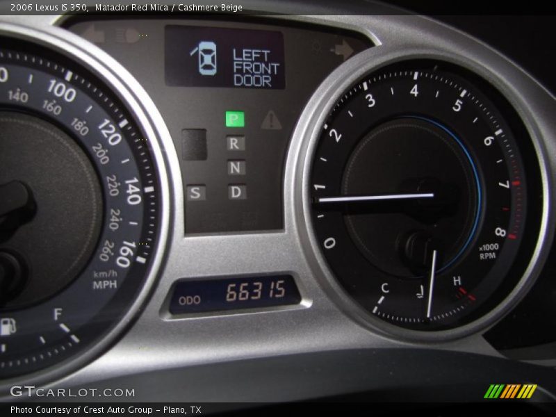 Matador Red Mica / Cashmere Beige 2006 Lexus IS 350