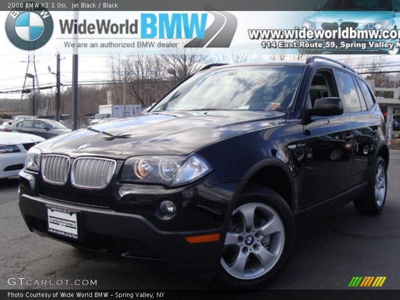 Jet Black / Black 2008 BMW X3 3.0si