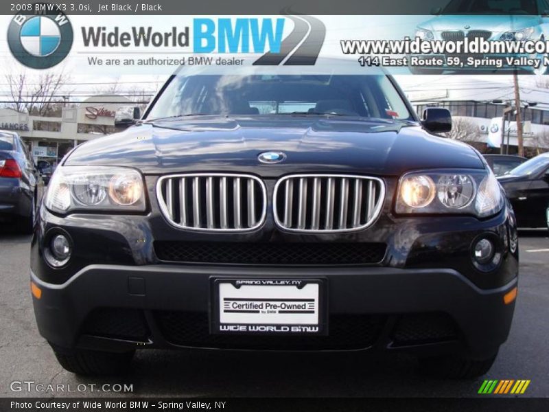 Jet Black / Black 2008 BMW X3 3.0si