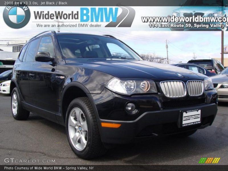 Jet Black / Black 2008 BMW X3 3.0si