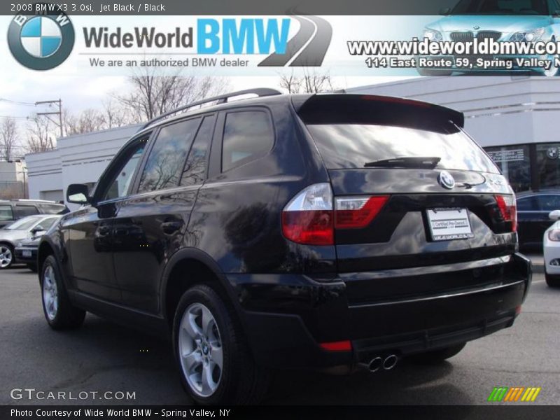 Jet Black / Black 2008 BMW X3 3.0si