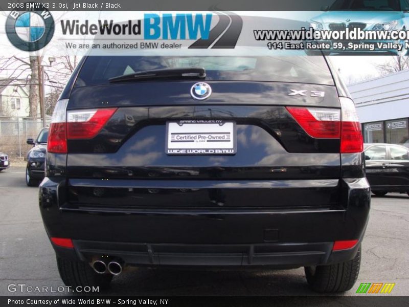 Jet Black / Black 2008 BMW X3 3.0si