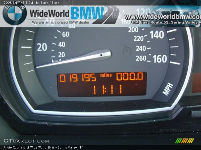 Jet Black / Black 2008 BMW X3 3.0si