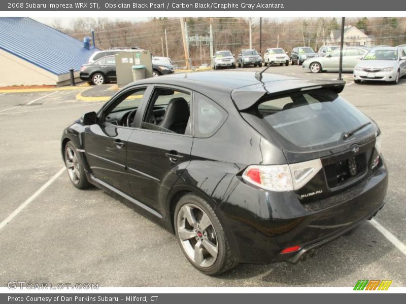 Obsidian Black Pearl / Carbon Black/Graphite Gray Alcantara 2008 Subaru Impreza WRX STi