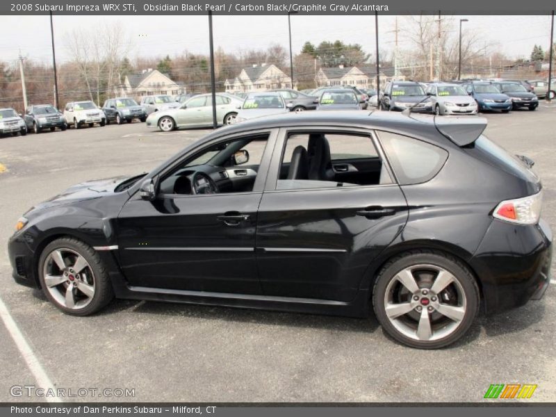 Obsidian Black Pearl / Carbon Black/Graphite Gray Alcantara 2008 Subaru Impreza WRX STi