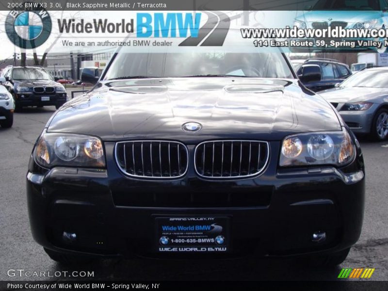 Black Sapphire Metallic / Terracotta 2006 BMW X3 3.0i