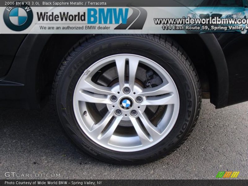 Black Sapphire Metallic / Terracotta 2006 BMW X3 3.0i
