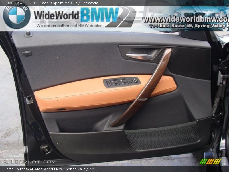 Black Sapphire Metallic / Terracotta 2006 BMW X3 3.0i